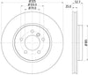 Mintex Brake Discs Front Vented Set Of 2 MDC1403C 325mm thumbnail