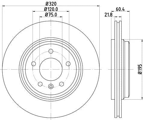 Mintex Brake Discs Rear Vented Set Of 2 MDC1404 320mm - image 3