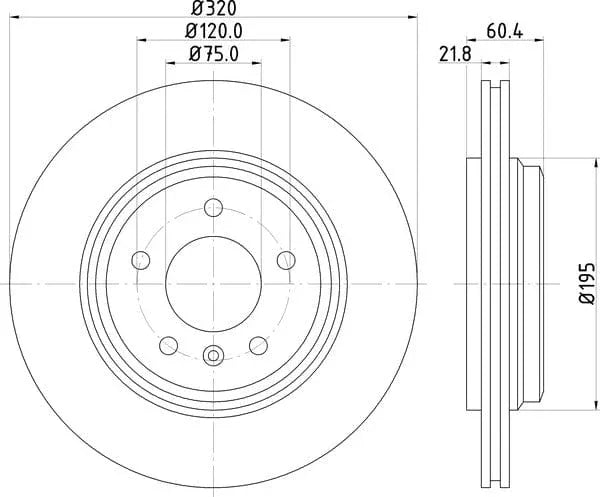 Mintex Brake Discs Rear Vented Set Of 2 MDC1404 320mm - image 4