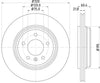 Mintex Brake Discs Rear Vented Set Of 2 MDC1404 320mm thumbnail
