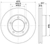 Mintex Brake Discs Front Vented Set Of 2 MDC1407 313mm thumbnail