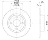 Mintex Brake Discs Rear Solid Set Of 2 MDC1410 240mm thumbnail