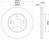 Mintex Brake Discs Front Vented Set Of 2 MDC1415 276mm thumbnail