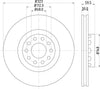 Mintex Brake Discs Front Vented Set Of 2 MDC1419 323mm thumbnail