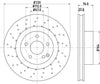 Mintex Brake Discs Front Perforated Vented Set Of 2 MDC1425 330mm thumbnail