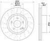 Mintex Brake Discs Front Perforated Vented Set Of 2 MDC1426 312mm thumbnail