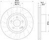 Mintex Brake Discs Front Perforated Vented Set Of 2 MDC1426 312mm thumbnail