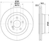 Mintex Brake Discs Rear Vented Set Of 2 MDC1428 300mm thumbnail