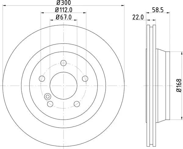 Mintex Brake Discs Rear Vented Set Of 2 MDC1428 300mm - image 4