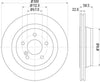 Mintex Brake Discs Rear Vented Set Of 2 MDC1428 300mm thumbnail