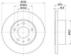 Mintex Brake Discs Rear Solid Set Of 2 MDC1439 276mm thumbnail