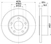 Mintex Brake Discs Rear Solid Set Of 2 MDC1440 276mm thumbnail