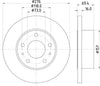 Mintex Brake Discs Rear Solid Set Of 2 MDC1440 276mm thumbnail