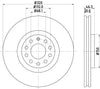 Mintex Brake Discs Front Vented Set Of 2 MDC1444C 320mm thumbnail