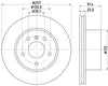 Mintex Brake Discs Front Vented Set Of 2 MDC1445 297mm thumbnail
