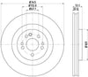 Mintex Brake Discs Front Vented Set Of 2 MDC1467 345mm thumbnail