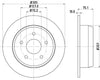 Mintex Brake Discs Rear Solid Set Of 2 MDC1489 305mm thumbnail