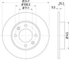 Mintex Brake Discs Rear Solid Set Of 2 MDC1493C 247mm thumbnail