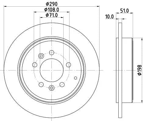 Mintex Brake Discs Rear Solid Set Of 2 MDC1496 290mm - image 3
