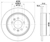 Mintex Brake Discs Rear Solid Set Of 2 MDC1496 290mm thumbnail