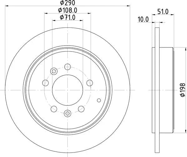 Mintex Brake Discs Rear Solid Set Of 2 MDC1496 290mm - image 4