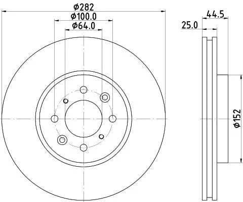 Mintex Brake Discs Front Vented Set Of 2 MDC1501 282mm - image 3