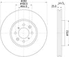 Mintex Brake Discs Front Vented Set Of 2 MDC1501 282mm thumbnail