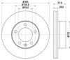 Mintex Brake Discs Front Vented Set Of 2 MDC1505C 305mm thumbnail