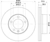 Mintex Brake Discs Front Vented Set Of 2 MDC1505C 305mm thumbnail