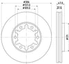 Mintex Brake Discs Front Vented Set Of 2 MDC1509 306mm thumbnail
