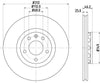 Mintex Brake Discs Front Vented Set Of 2 MDC1540C 312mm thumbnail