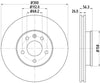 Mintex Brake Discs Front Vented Set Of 2 MDC1542C 300mm thumbnail