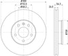 Mintex Brake Discs Front Vented Set Of 2 MDC1542C 300mm thumbnail
