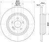 Mintex Brake Discs Rear Solid Set Of 2 MDC1544 331mm thumbnail