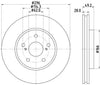 Mintex Brake Discs Front Vented Set Of 2 MDC1564 296mm thumbnail