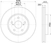 Mintex Brake Discs Front Vented Set Of 2 MDC1564 296mm thumbnail
