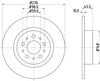 Mintex Brake Discs Rear Solid Set Of 2 MDC1593 276mm thumbnail
