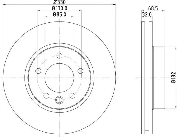 Mintex Brake Discs Front Vented Right Side MDC1610RC 330mm - image 4