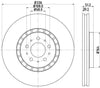 Mintex Brake Discs Front Vented Set Of 2 MDC1613C 336mm thumbnail