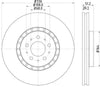 Mintex Brake Discs Front Vented Set Of 2 MDC1613C 336mm thumbnail