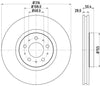 Mintex Brake Discs Front Vented Set Of 2 MDC1614 316mm thumbnail
