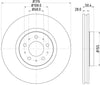 Mintex Brake Discs Front Vented Set Of 2 MDC1614 316mm thumbnail