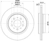 Mintex Brake Discs Rear Vented Set Of 2 MDC1615C 308mm thumbnail