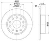 Mintex Brake Discs Rear Solid Set Of 2 MDC1640C 253mm thumbnail