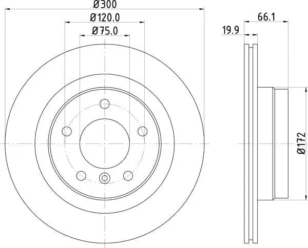 Mintex Brake Discs Rear Vented Set Of 2 MDC1647C 300mm - image 4