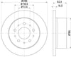 Mintex Brake Discs Rear Solid Set Of 2 MDC1650 280mm thumbnail