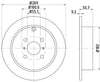 Mintex Brake Discs Rear Solid Set Of 2 MDC1655 269mm thumbnail