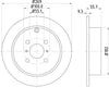 Mintex Brake Discs Rear Solid Set Of 2 MDC1655 269mm thumbnail