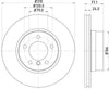 Mintex Brake Discs Front Vented Set Of 2 MDC1658C 310mm thumbnail