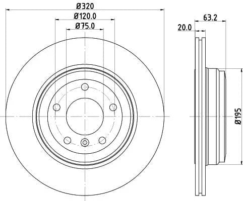 Mintex Brake Discs Rear Vented Set Of 2 MDC1660C 320mm - image 3